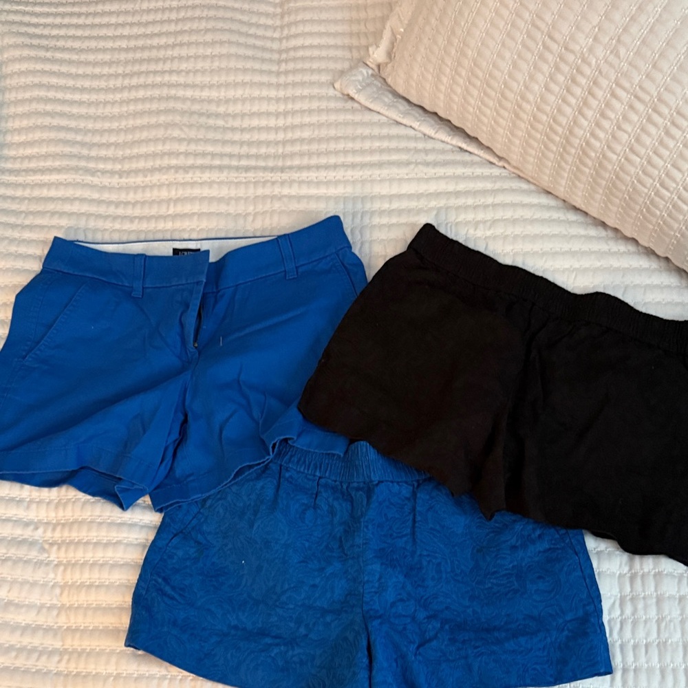 3 pairs size 6 jcrew shorts